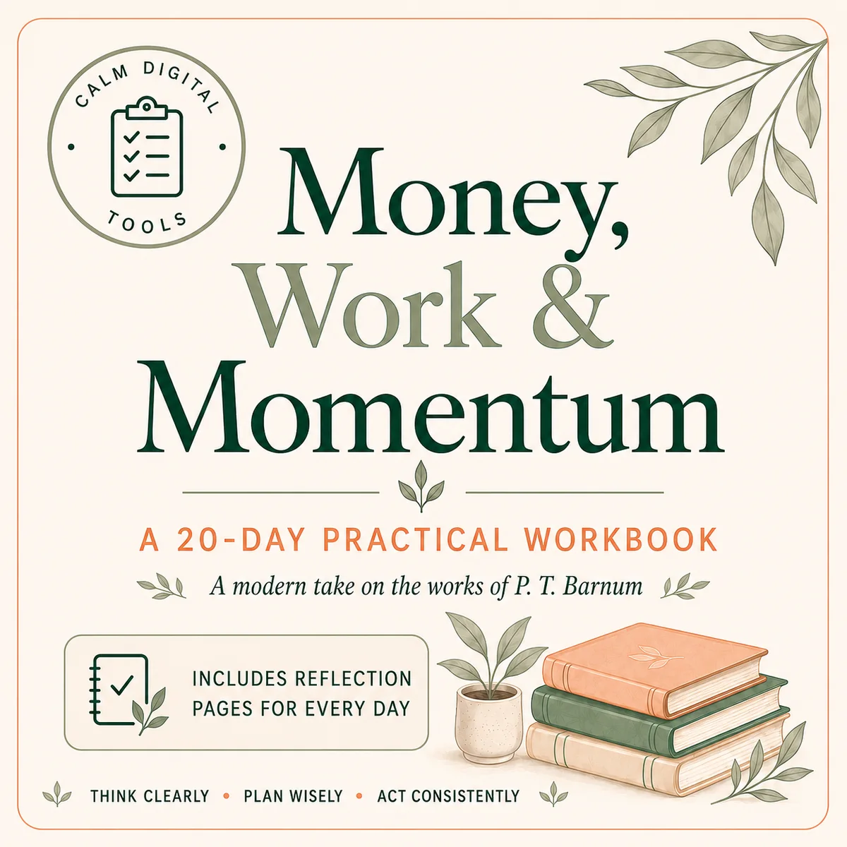 Money, Work & Momentum workbook cover